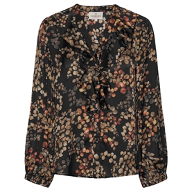 Karmamia Sophia Bluse, Melange Noir
